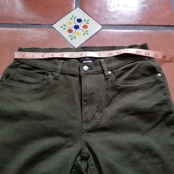 VENUS Mid Rise Olive Green Bootcut Jean - Picture 7 of 10